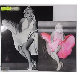 SET OF MARILYN MONROE WALL PLAQUES 20" X 16" & 12" X 16"