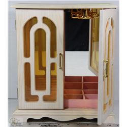 LARGE WOODEN JEWELLERY CABINET