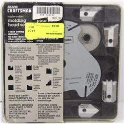 CRAFTSMAN TRIPLE-CUTTER MOLDING HEAD SET