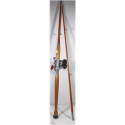 VINTAGE FJORD REEL & FISH MASTER WOOD ROD
