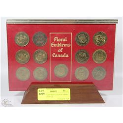 1867-1967 CANADA COATS OF ARMS AND FLORAL 13 PIECE
