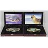 Image 1 : LOT OF 2 DECORATIVE JACK-KNIVES WITH WOLF & POLAR