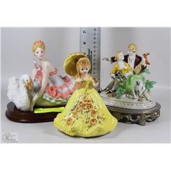 LOT OF 3 COLLECTABLE FIGURINES