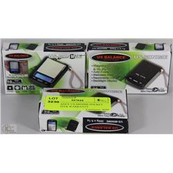 LOT OF 3 MINI KEYCHAIN SCALES