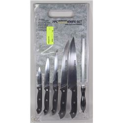 7PC GERMAN STYLE WITH CUTTING BOARD