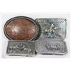 Image 1 : FOUR COLLECTOR HORSE BELT BUCKLES INCLUDING
