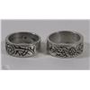 Image 1 : LOT OF 2 MENS BAND RINGS SIZE 11.5 AND 11