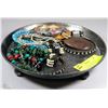 Image 1 : DECORATIVE PLATTER WITH ASSORTED FASHION JEWELLERY