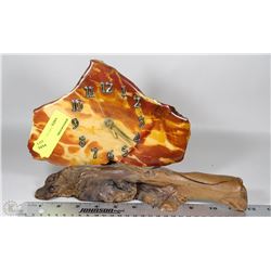 WOOD AND STONE CLOCK