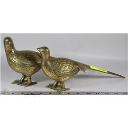 PAIR OF BRASS BIRD ORNAMENTS