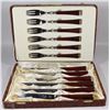 Image 1 : SET OF 6 KNIVES AND FORKS IN CASE (NEW ) MARVO