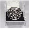 Image 1 : LARGE BIKER WIDE BAND SKULL RING SIZE 10