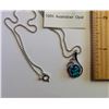 Image 1 : AUSTRALIAN TRIPLET OPAL PENDANT & CHAIN