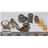 Image 1 : SMALL ORNAMENTAL OWL COLLECTION AND FALCON CLOCK
