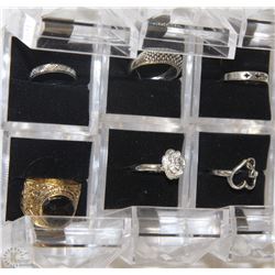 LOT OF 6 FASHION RINGS