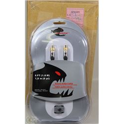 NEW CASE OF 4 STEREO AUDIO CABLES