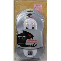 NEW CASE OF 4 STEREO AUDIO CABLES