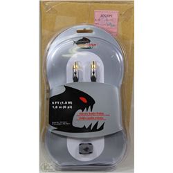 NEW CASE OF 4 STEREO AUDIO CABLES