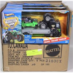 CASE OF 6PCS MONSTER JAM HOT WHEELS  SETS