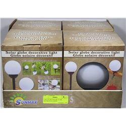 CASE OF 4PCS SOLAR GLOBE DECORATIVE LIGHTS
