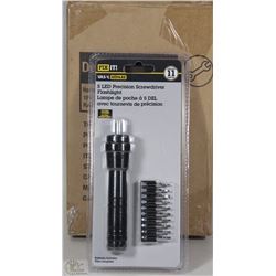 CASE OF 6PCS 5LED PRECISION SCREWDRIVER FLASHLIGHT