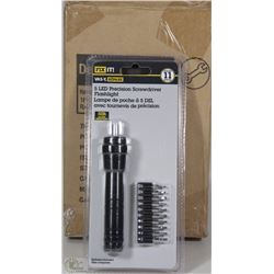 CASE OF 6PCS 5LED PRECISION SCREWDRIVER FLASHLIGHT