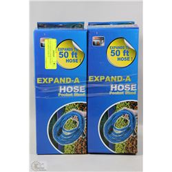 2-NEW EXPAND A HOSE POCKET SIZE GARDEN HOSE 50'