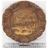 Image 1 : WOODEN HAND CARVED 3D HEIDELBERG WALL PLATE 9"
