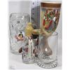 Image 1 : FLAT WITH ASSORTED COLLECTIBLE GLASSWARE, STEINS