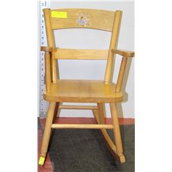 WOODEN DOLL SIZE ROCKING CHAIR
