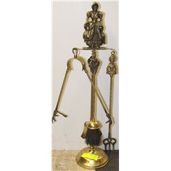 SOLID BRASS UNIQUE FIRE PLACE SET