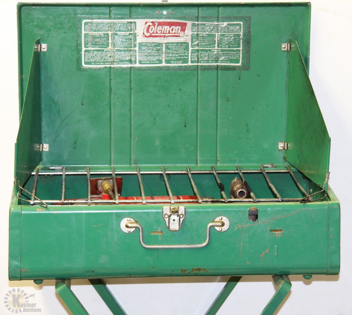 VINTAGE COLEMAN GAS STOVE WITH STAND