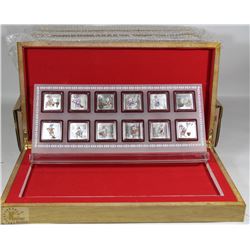 FLAT OF 12 ELECTROPLATED COIN SETS