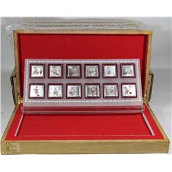 FLAT OF 12 ELECTROPLATED COIN SETS