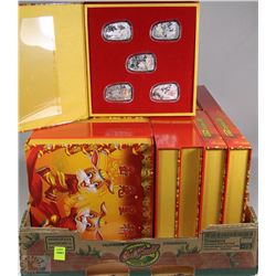 FLAT OF 20 YEAR OF THE RABBIT ELECTROPLATED COIN