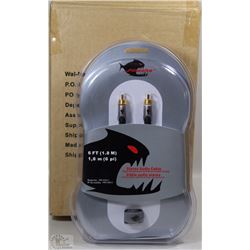 NEW CASE OF 4 STEREO AUDIO CABLES