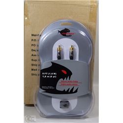 NEW CASE OF 4 STEREO AUDIO CABLES