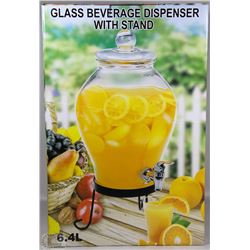 GLASS BEVERAGE DISPENSER WITH STAND