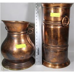 LOT OF COPPER PITCHER & PLANTER HANDMADE IN