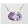 Image 1 : #2-14K GOLD AMETHYST(16.0CT) PENDANT NECKLACE.