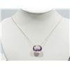 Image 2 : #2-14K GOLD AMETHYST(16.0CT) PENDANT NECKLACE.