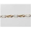 Image 1 : #4-10K GOLD OPAL & DIAMOND BRACELET