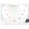 Image 2 : #7-10K GOLD RUBY(13.20CT) & WHITE QUARTZ NECKLACE