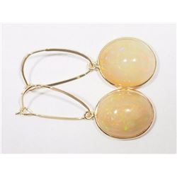 #8-10K GOLD OPAL(6.50CT) EARRINGS