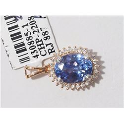 #11-14K ROSE GOLD TANZANITE(2.42CT)& DIAMOND(0.14)