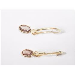 #15-14K GOLD RARE COLOUR CHANGING GARNET HOOP