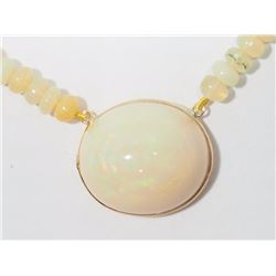 #19-14K GOLD OPAL(18.75CT) NECKLACE