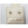 Image 1 : #20-14K GOLD DIAMOND(0.23CT) EARRINGS