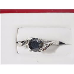 #23-14K GOLD BLACK DIAMOND(1.40CT) & WHITE DIAMOND