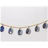 Image 1 : #24-14K GOLD SAPPHIRE(9.20CT) NECKLACE